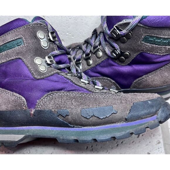 Timberland EUC Purple Brown Suede Hiking Desert Ankle Boots Size 7 - Picture 12 of 14